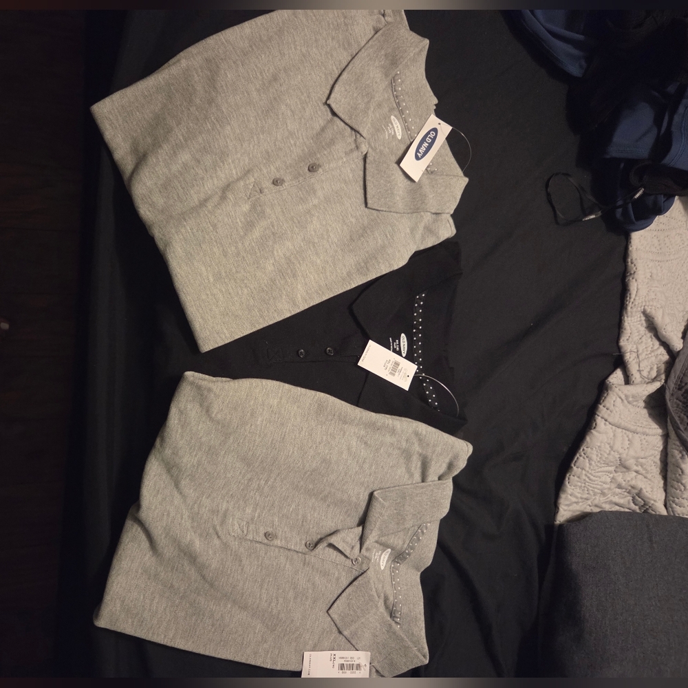 Old Navy Kids Polo Shirts - Gray and Black